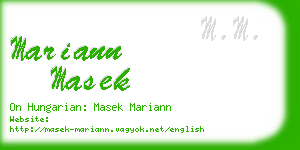 mariann masek business card